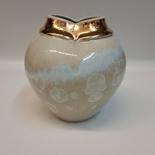 JP-026 Vase, White Crystalline 18KG $260 at Hunter Wolff Gallery